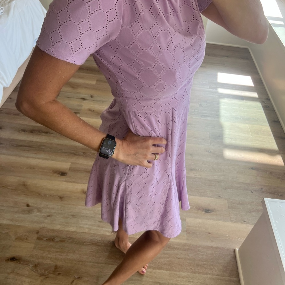 Max Studio Lilac Eyelet Mini Dress